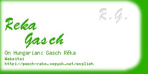 reka gasch business card